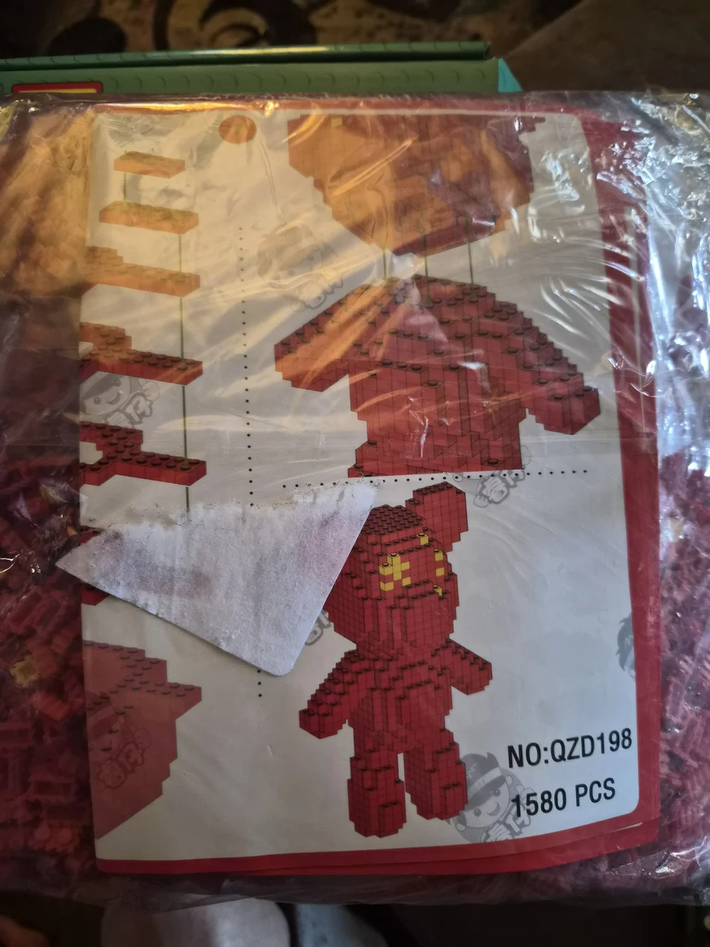 Red Bear Building Block Toy - Kids Construction Set